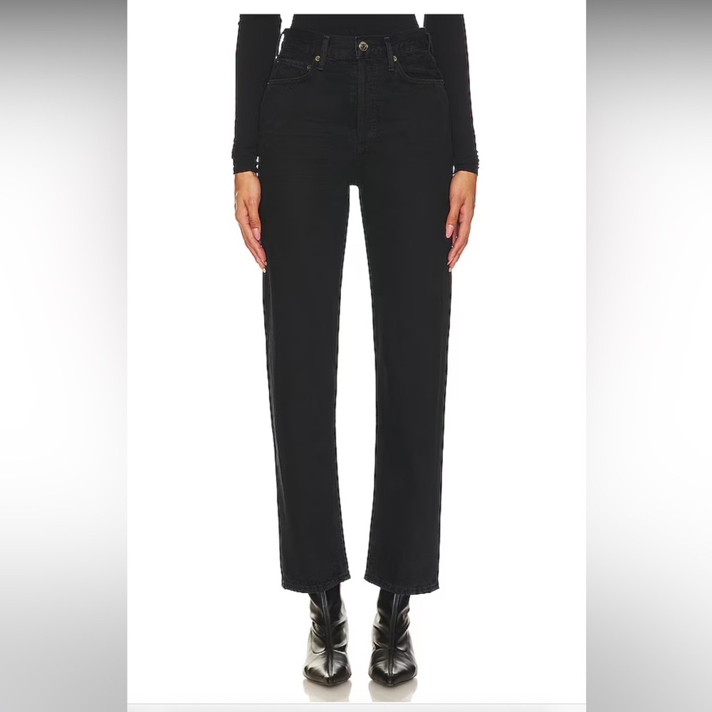 Agolde Black Straight Leg Jeans